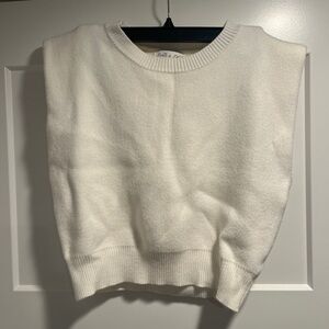 She + Sky Classic Cream Crew Neck Sweater